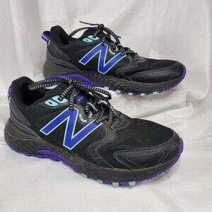 New Balance 410 Trail Running Shoes Womens 9.5 B Black With Purple/blue Accents